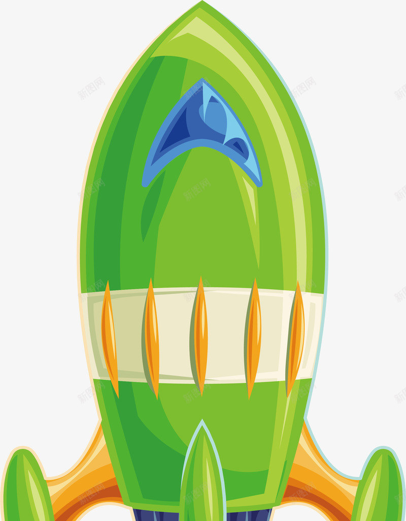 绿色太空火箭矢量图eps免抠素材_新图网 https://ixintu.com 外星人 太空火箭 火箭 矢量png 绿色火箭 航空 矢量图