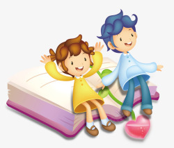 书本上的小孩躺在书本上的小孩高清图片