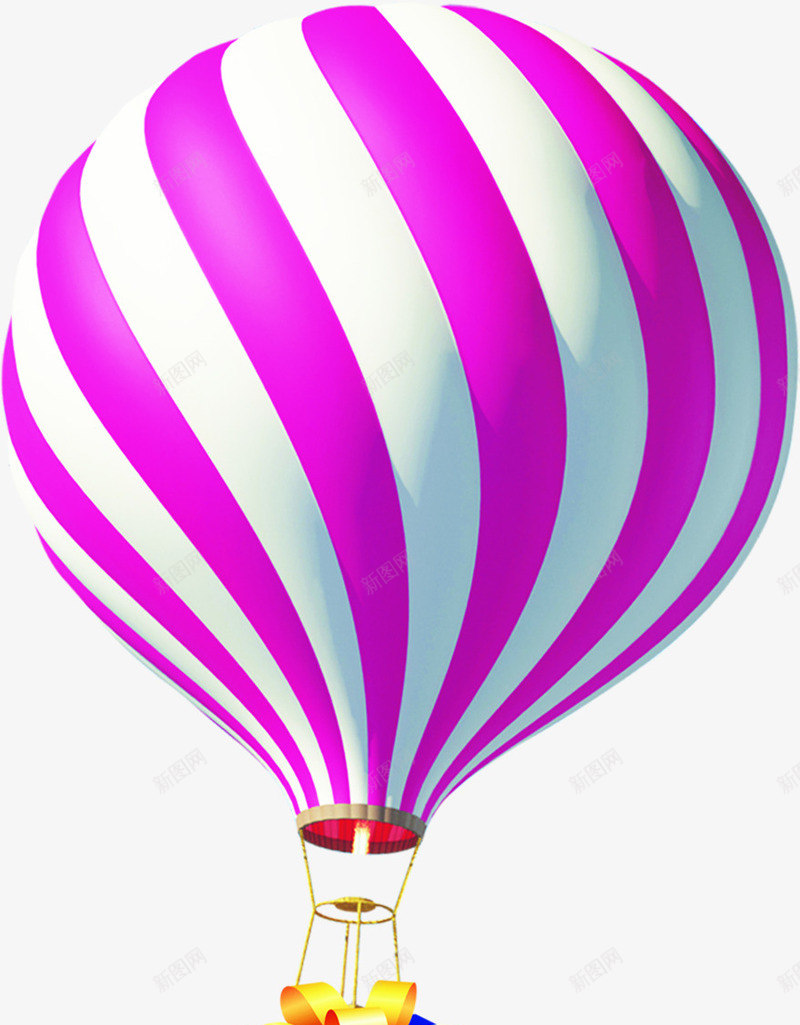 圆形紫色条纹热气球创意png免抠素材_新图网 https://ixintu.com 创意 圆形 条纹 热气球 紫色