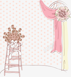 玫瑰花布置粉色西式婚礼布置高清图片