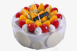 白巧克力蛋糕白巧克力水果生日蛋糕高清图片