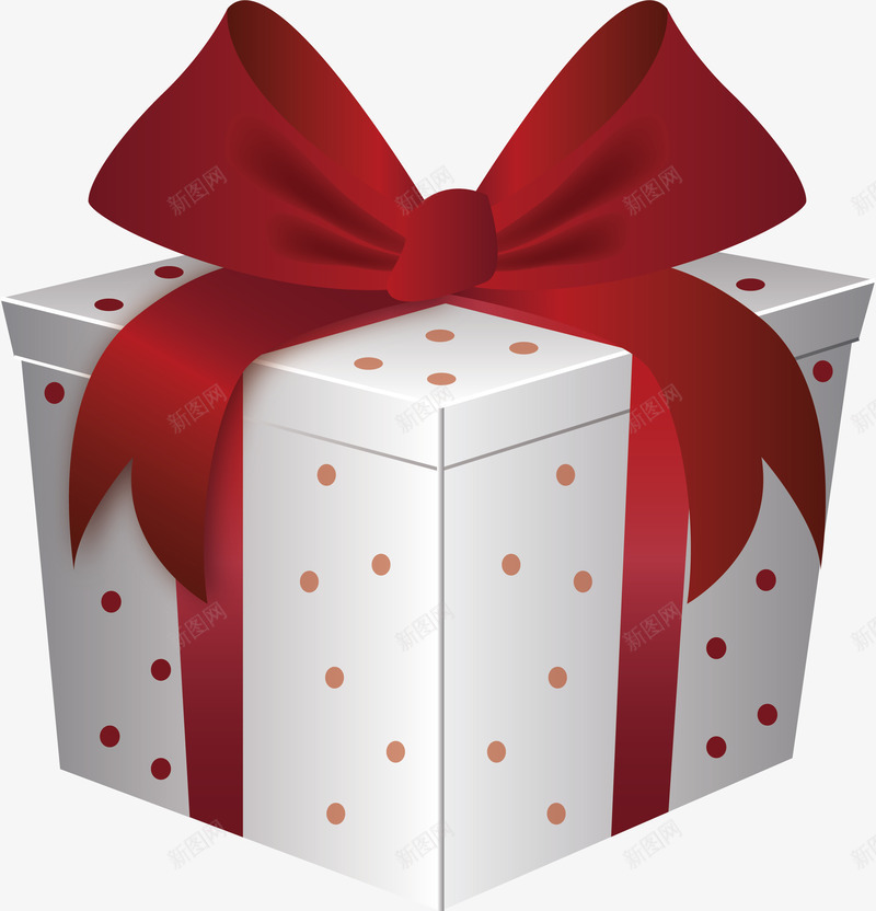 白色礼物盒矢量图ai免抠素材_新图网 https://ixintu.com merryChristma merryChristmas 圣诞礼物 圣诞节 波点礼盒 白色礼盒 矢量png 矢量图