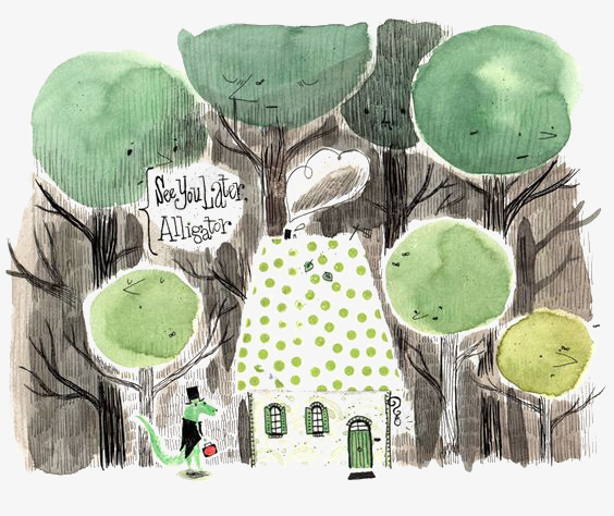 森林里的房子png免抠素材_新图网 https://ixintu.com 卡通 手绘 插画 树林 森林 涂鸦 童话