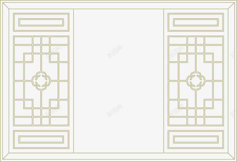 开窗装饰复古窗棂矢量图ai免抠素材_新图网 https://ixintu.com 中国风窗棂 中式窗棂 古代窗棂 古典窗棂 窗子 窗户 装饰复古窗棂 矢量图