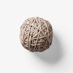 捆绑的毛线咖啡色毛线球高清图片