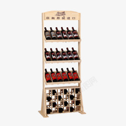 多格子红酒展架葡萄酒展示架高清图片