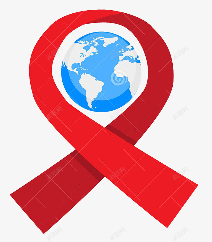 可爱世界艾滋病日图形png免抠素材_新图网 https://ixintu.com 世界 世界艾滋病日 全球 图形 红丝带 艾滋病