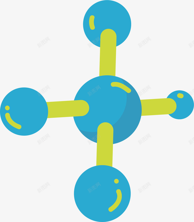 蓝色高分子示意图矢量图ai免抠素材_新图网 https://ixintu.com 创意 卡通手绘 水彩 生物 示意图 高分子 矢量图