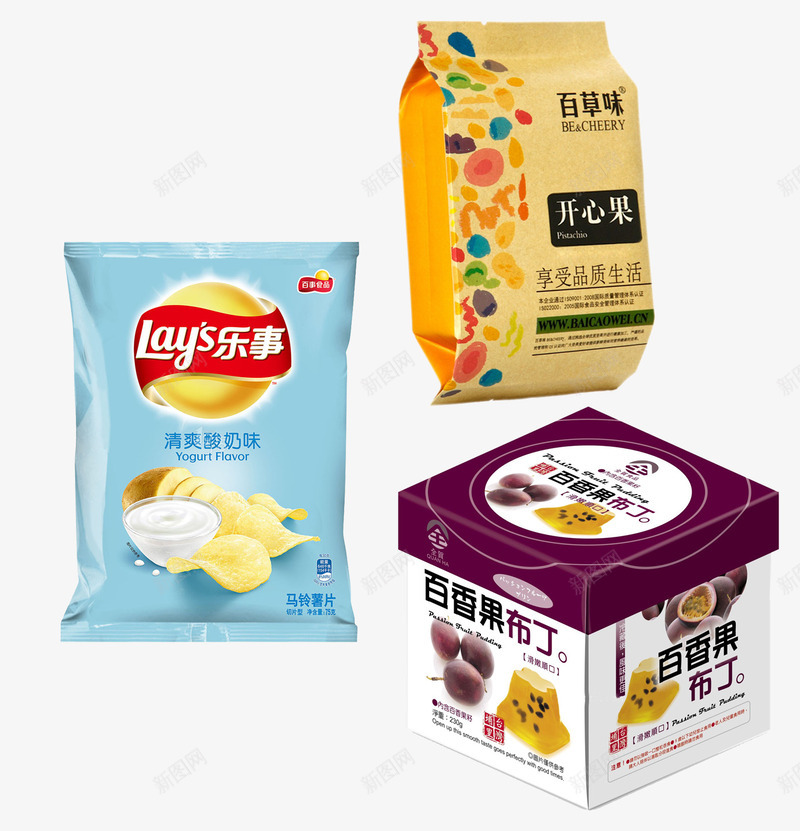 零食图标png_新图网 https://ixintu.com 产品实物 布丁 开心果 薯片 零食 饼干