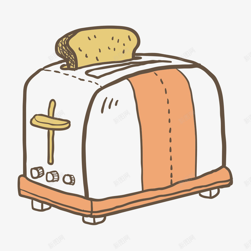 家用电器png免抠素材_新图网 https://ixintu.com 卡爱 卡通 家用电器 手绘 烤面包机 生活用品
