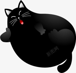 黑球和白球大黑球猫鼻子高清图片