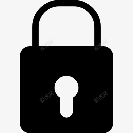 正面锁图标png_新图网 https://ixintu.com 保密 保护 块 堵塞 安全 工具和用具 挂锁
