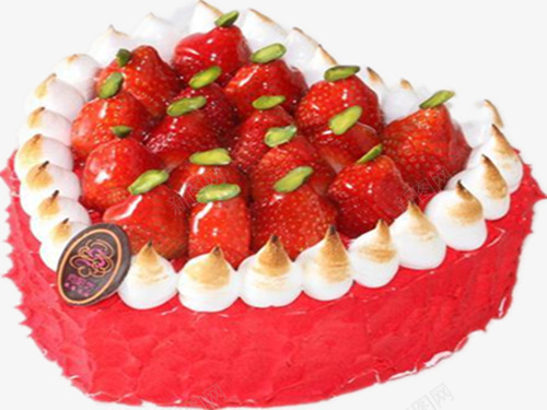 红色草莓蛋糕png免抠素材_新图网 https://ixintu.com 心形 果酱 水果 鲜草莓