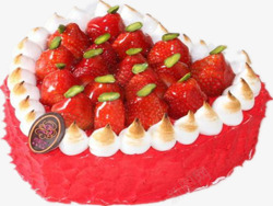 红色草莓蛋糕素材