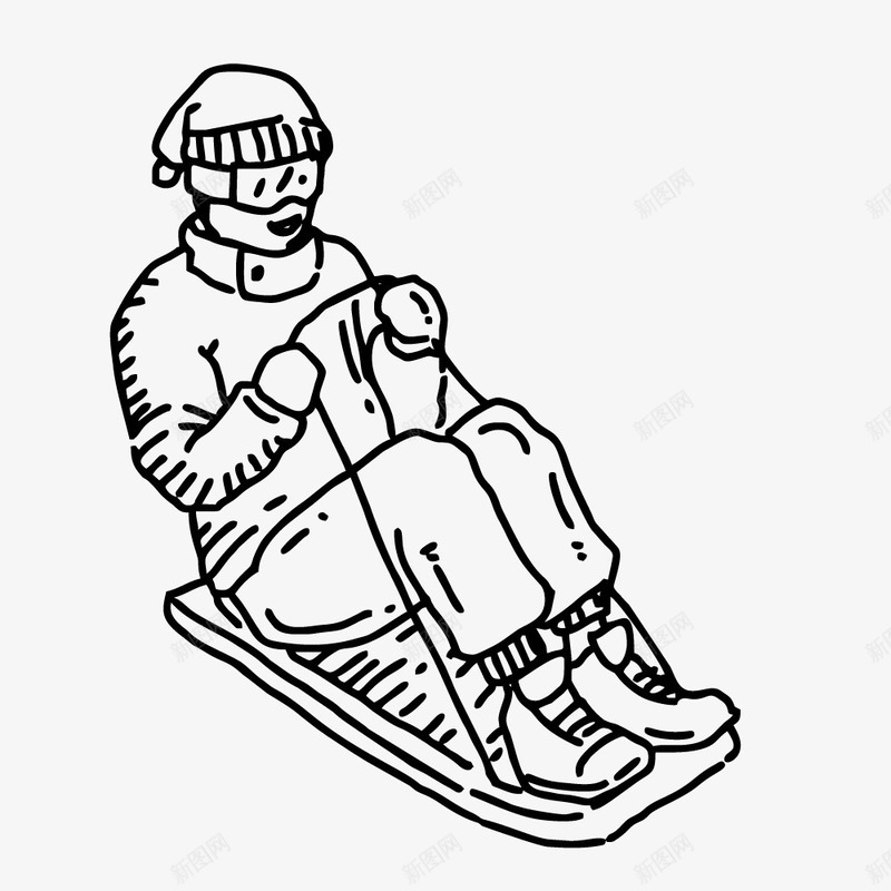 卡通表情png免抠素材_新图网 https://ixintu.com 卡通 卡通人物 卡通表情 插画 涂鸦本 滑雪 表情包