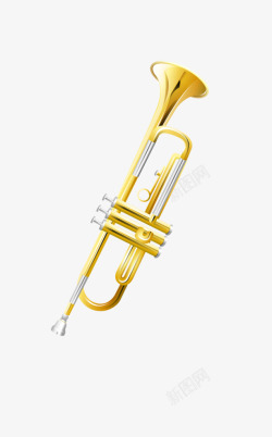 唯美精致金色乐器笛子素材