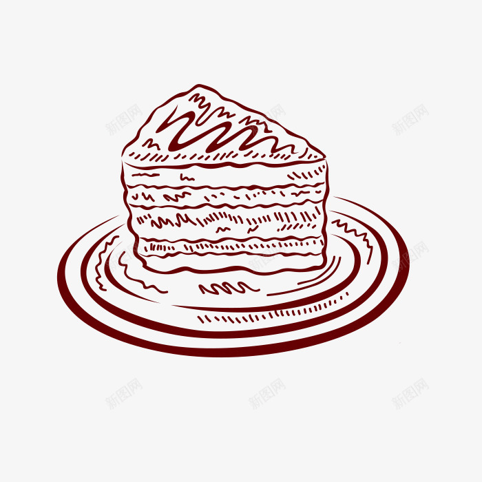 手绘盘子上的蛋糕png免抠素材_新图网 https://ixintu.com png图形 png装饰 手绘 盘子 蛋糕 装饰