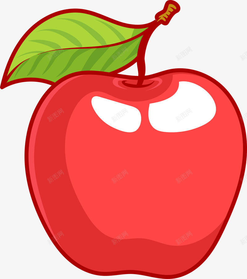 红色卡通苹果png免抠素材_新图网 https://ixintu.com 卡通苹果 果实 水果 红色苹果 装饰图案 酸甜苹果