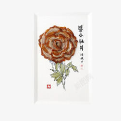 京菜牡丹烤鸭美食俯视高清图片