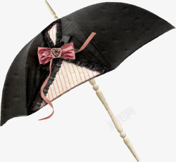黑色精致雨伞素材