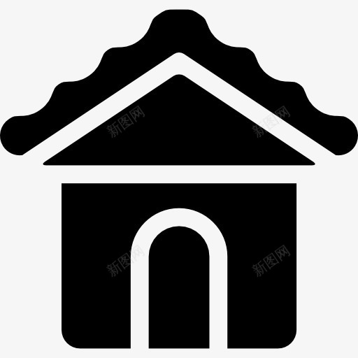 房子的屋顶上的雪图标png_新图网 https://ixintu.com 冬天 家居 建筑 房地产 白雪皑皑