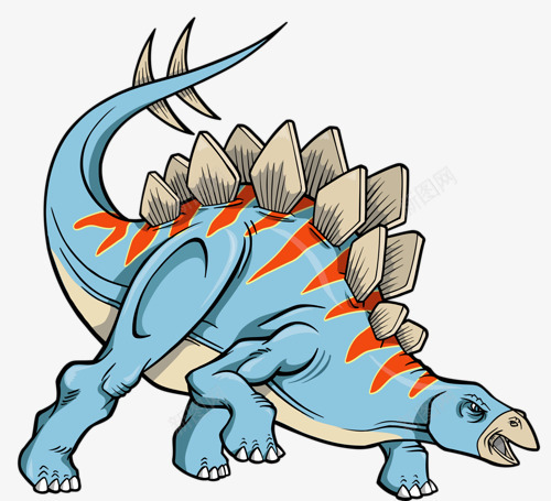 脊背龙png免抠素材_新图网 https://ixintu.com 侏罗纪 卡通恐龙 巨型动物 远古生物