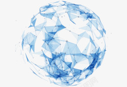 蓝色科技人物与球体蓝色科技球体高清图片