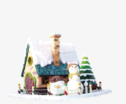 雪景房子装饰素材