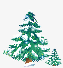 一棵松冬天绿色圣诞树高清图片