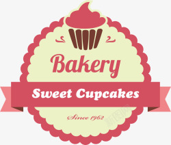 甜蜜标签可爱甜品圆形标签高清图片