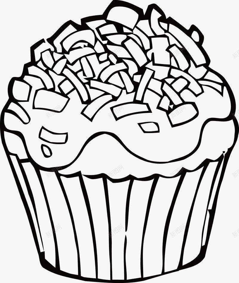 小小纸杯蛋糕png免抠素材_新图网 https://ixintu.com 卡通 手绘 甜品 甜点 简笔画 蛋糕 蛋糕简笔画 食物