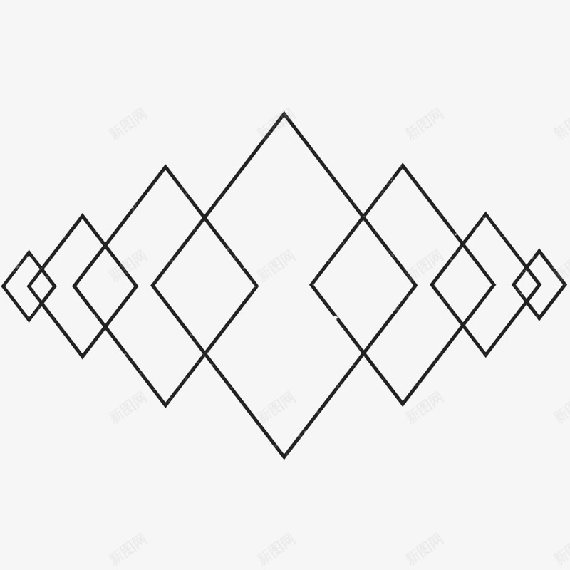 几何图形png免抠素材_新图网 https://ixintu.com 不规则图形 几何图形 线条图形 黑白线条