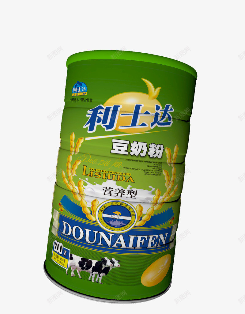 豆奶粉包装psd_新图网 https://ixintu.com 外观设计 奶粉 绿色 罐子