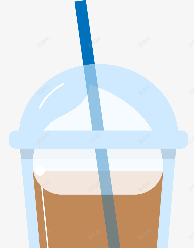 透明塑料杯咖啡矢量图ai免抠素材_新图网 https://ixintu.com 卡通咖啡 咖啡 甜品咖啡 矢量咖啡 透明塑料杯 雪顶咖啡 矢量图