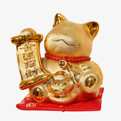 金运招财金色招财猫素材