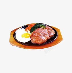铁板烤肉韩式拌饭高清图片