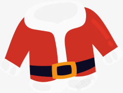 圣诞节衣服红色的圣诞老人衣服矢量图高清图片