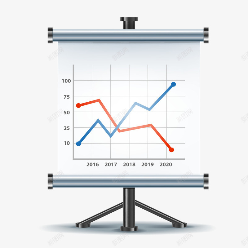 上升和下降的数据png免抠素材_新图网 https://ixintu.com 卡通 手绘 数据 表格 走势 金融