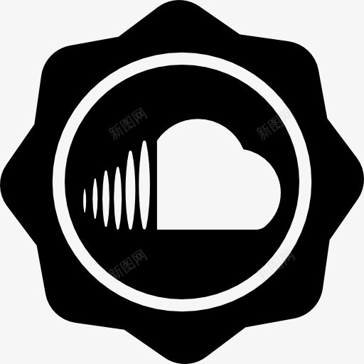 云之声社会徽章图标png_新图网 https://ixintu.com SoundCloud SoundCloud网站SoundCloud的标志 徽章 社会