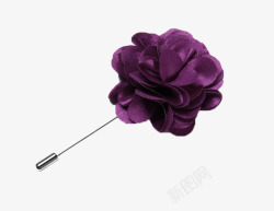 西装紫色胸花素材