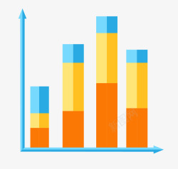 柱状坐标轴素材