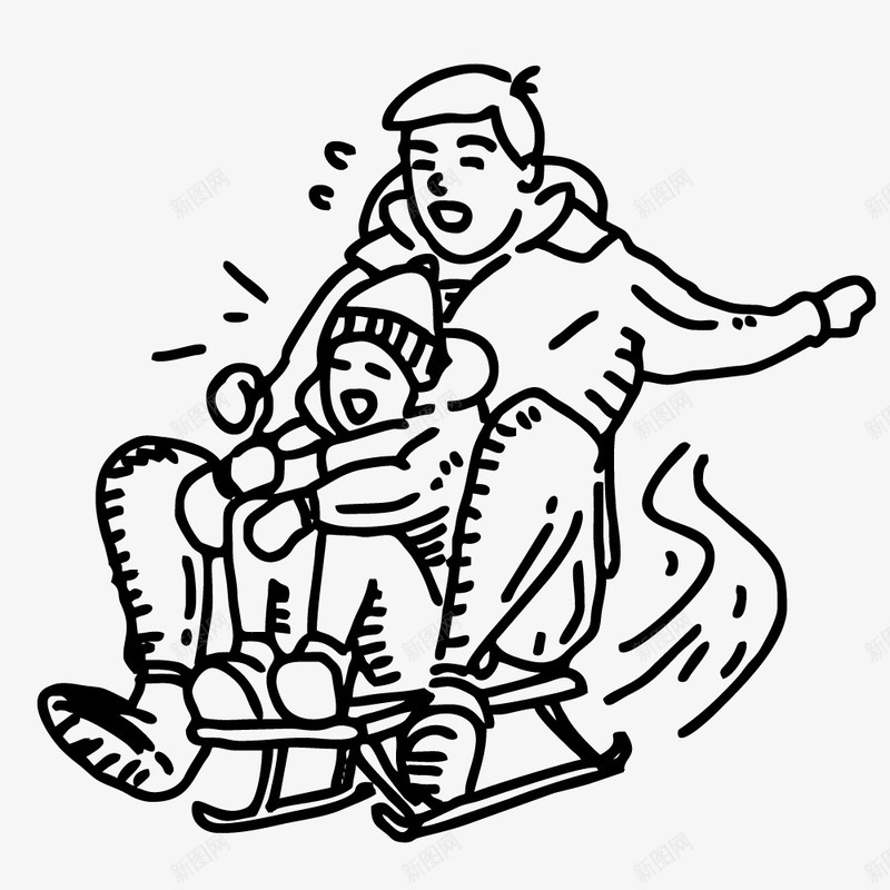 卡通表情png免抠素材_新图网 https://ixintu.com 卡通 卡通人物 卡通表情 插画 涂鸦本 滑雪 表情包