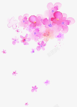 粉色淡雅花朵美景春季素材