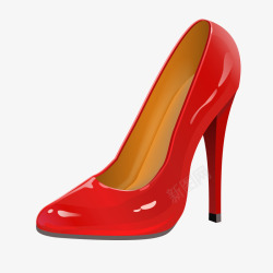 漂亮鞋子红色高跟鞋矢量图高清图片