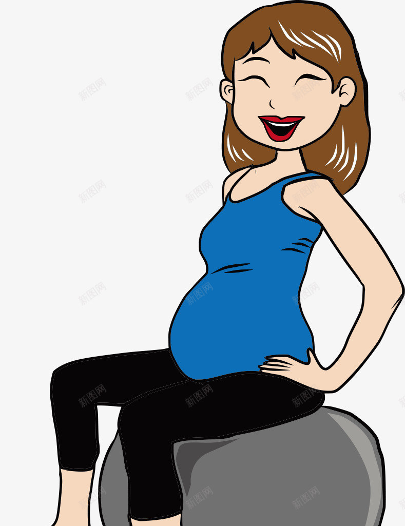 正在锻炼的孕妇矢量图ai免抠素材_新图网 https://ixintu.com 孕妇 开心的孕妇 矢量孕妇 锻炼 矢量图