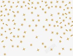 金色闪耀星星花纹矢量图素材
