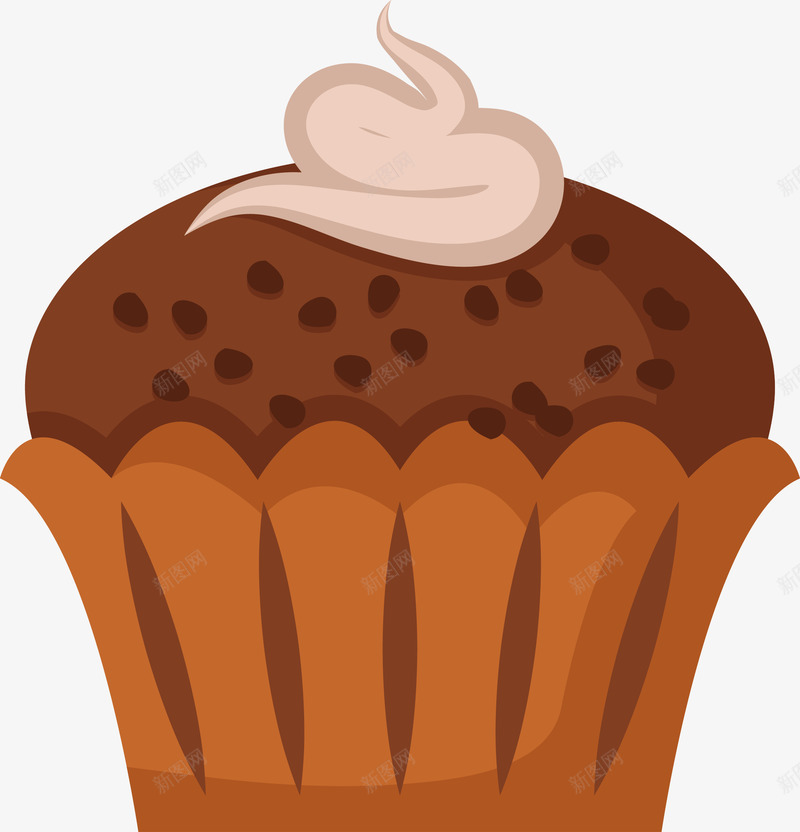 小蛋糕矢量图ai免抠素材_新图网 https://ixintu.com 下午茶 巧克力蛋糕 烘焙食物 甜食 纸杯蛋糕 矢量图