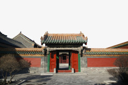 复古的门北京四合院仿古大红门高清图片