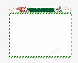 创意圣诞树圣诞节创意绿色边框高清图片