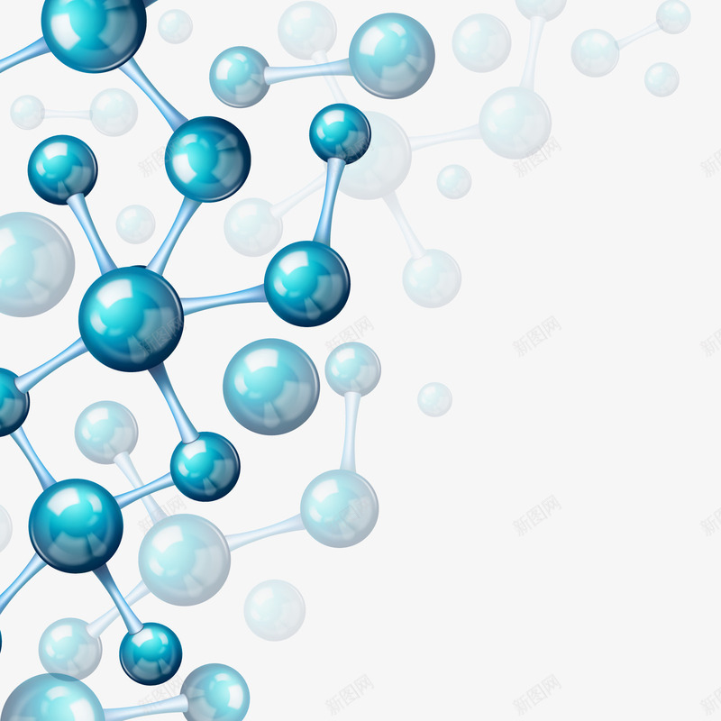 分子png免抠素材_新图网 https://ixintu.com PNG免抠图下载 分子式 商务 科技 蓝色 装饰